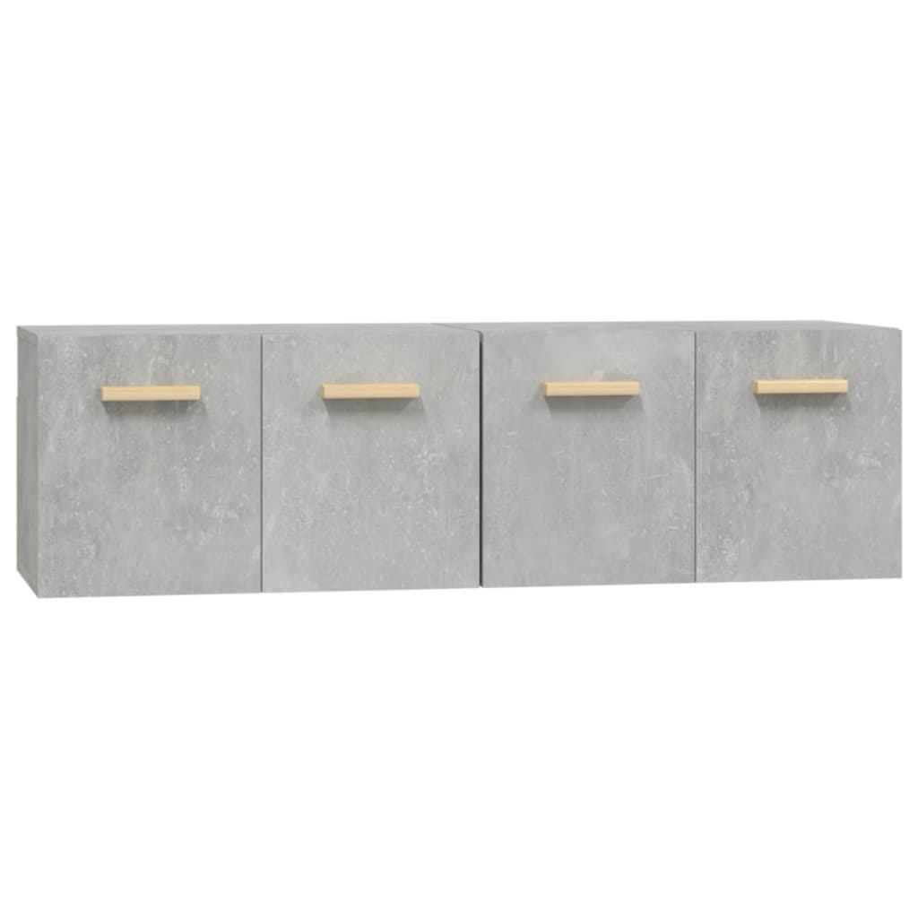 Veggskap 2 stk betonggrå 60x36,5x35 cm konstruert tre
