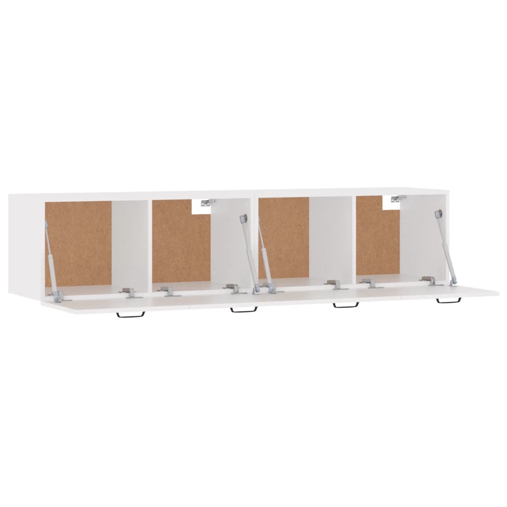 Veggskap 2 stk hvit 60x36,5x35 cm konstruert tre