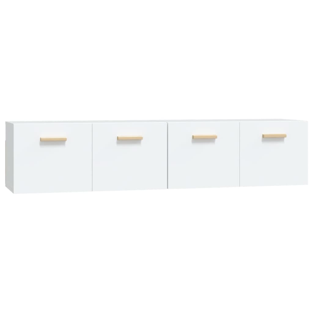 Veggskap 2 stk hvit 80x35x36,5 cm konstruert tre