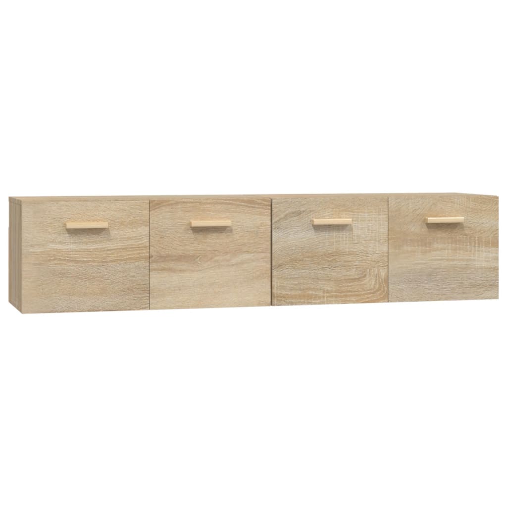 Veggskap 2 stk sonoma eik 80x35x36,5 cm konstruert tre