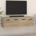 Veggskap 2 stk sonoma eik 80x35x36,5 cm konstruert tre