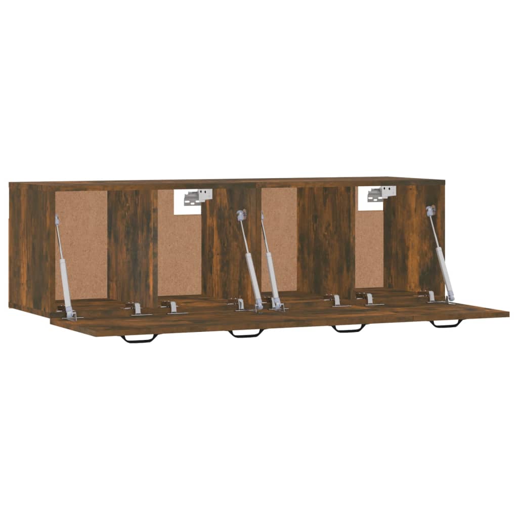 Veggskap 2 stk røkt eik 80x35x36,5 cm konstruert tre