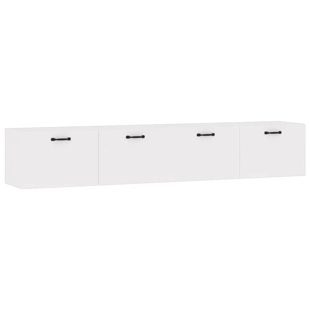 Veggskap 2 stk hvit 100x36,5x35 cm konstruert tre vidaXL