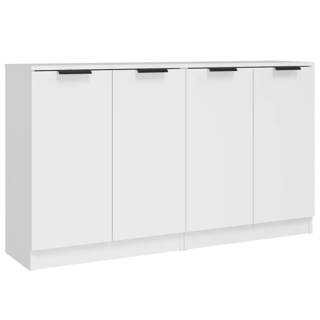 Skjenker 2 stk hvit 60x30x70 cm konstruert tre