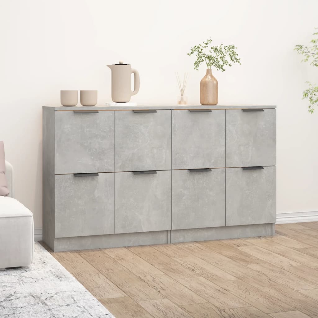 Skjenker 2 stk betonggrå 60x30x70 cm konstruert tre