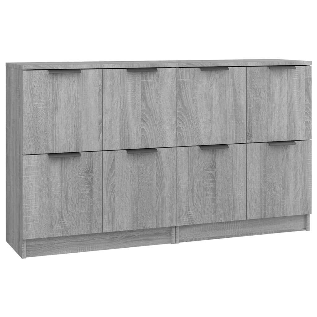 Skjenker 2 stk grå sonoma 60x30x70 cm konstruert tre