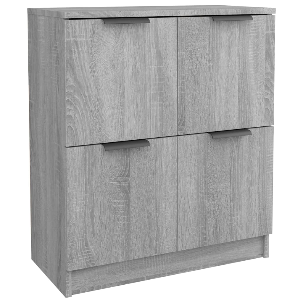 Skjenker 2 stk grå sonoma 60x30x70 cm konstruert tre