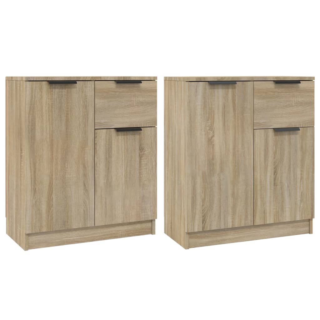 Skjenker 2 stk sonoma eik 60x30x70 cm konstruert tre