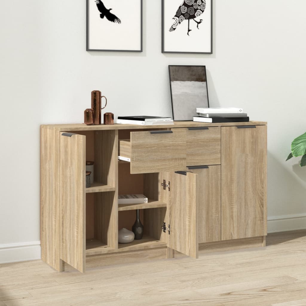 Skjenker 2 stk sonoma eik 60x30x70 cm konstruert tre