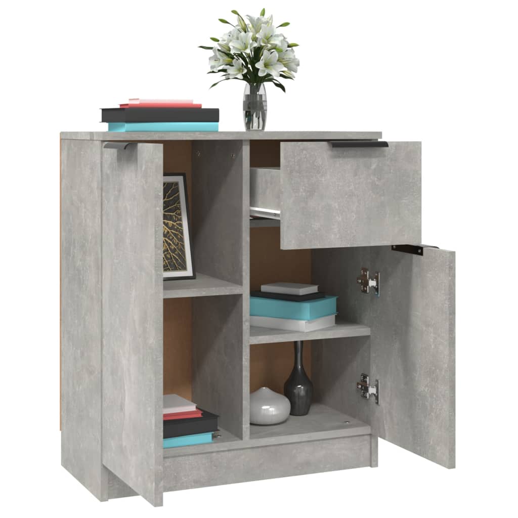 Skjenker 2 stk betonggrå 60x30x70 cm konstruert tre