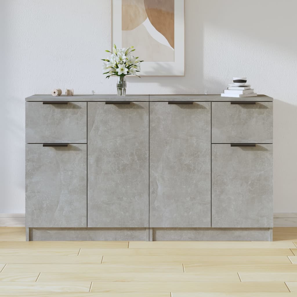 Skjenker 2 stk betonggrå 60x30x70 cm konstruert tre