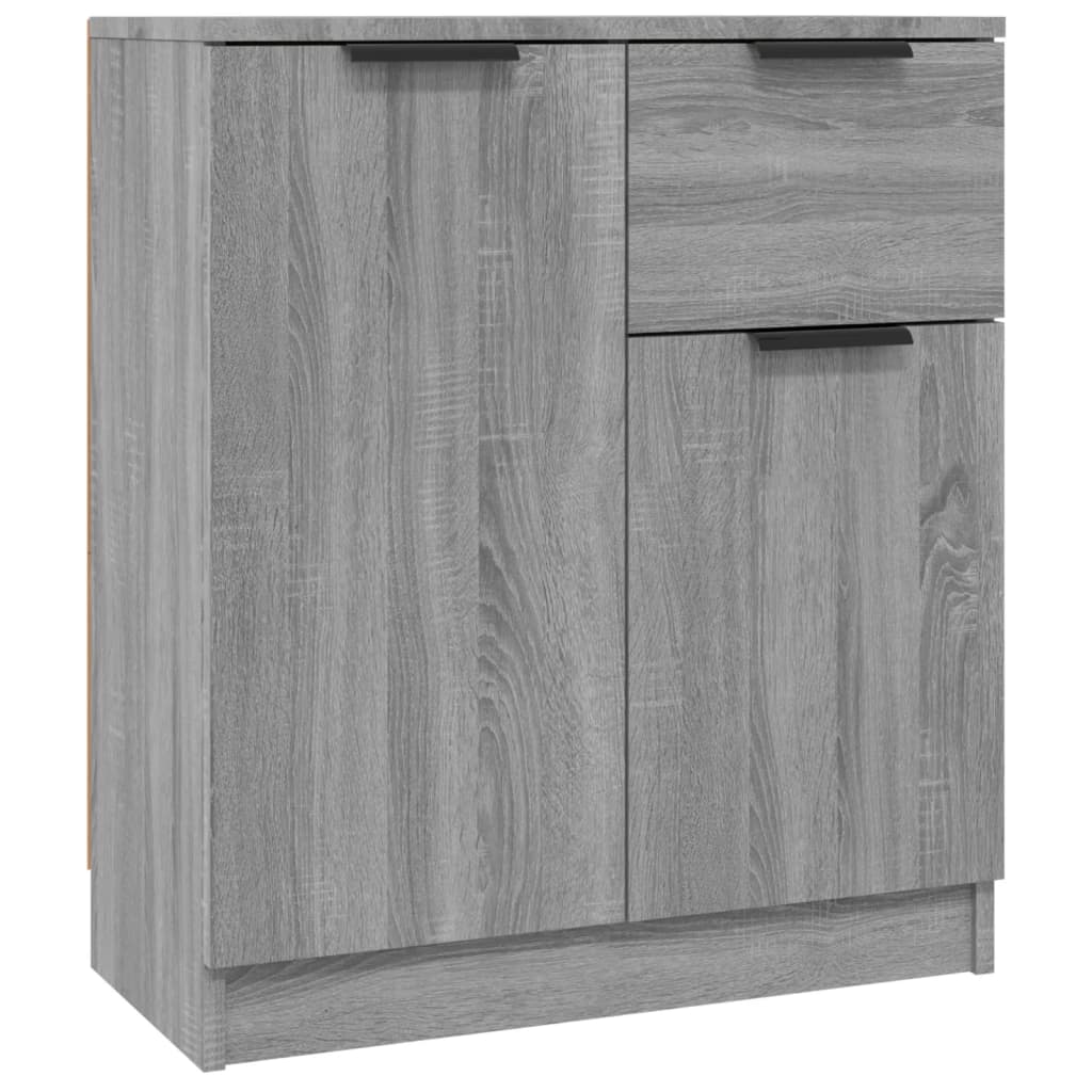 Skjenker 2 stk grå sonoma 60x30x70 cm konstruert tre