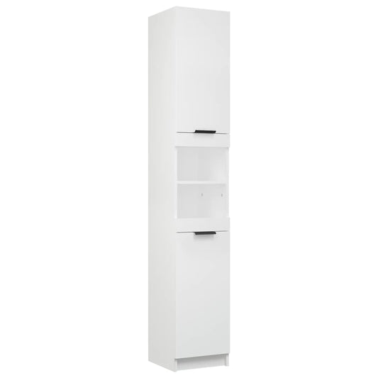 3115852 vidaXL Baderomsskapsett 5 deler hvit konstruert tre