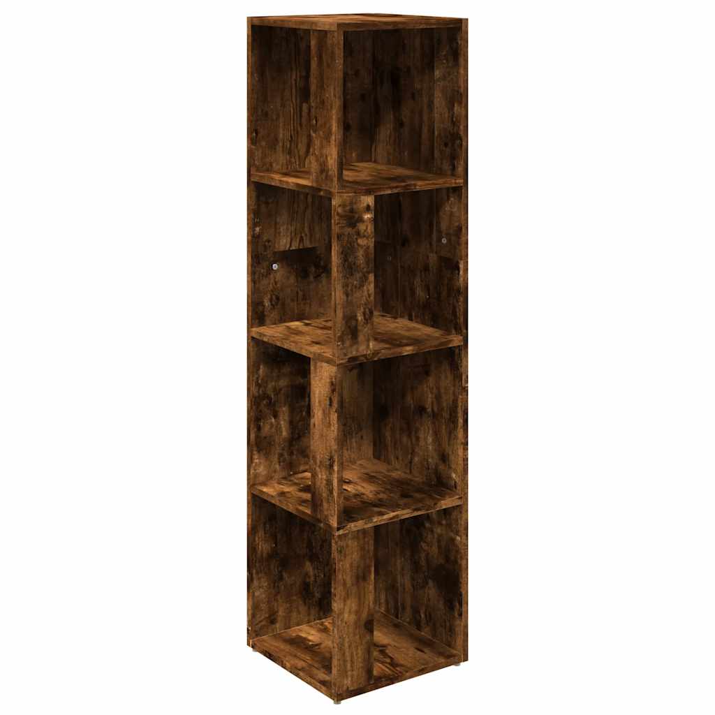 Hjørneskap røkt eik 33x33x132 cm konstruert tre