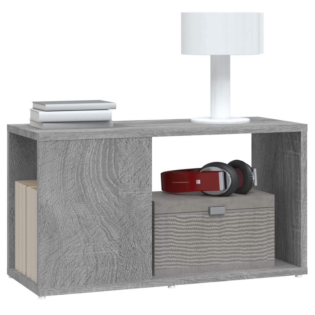 TV-benk grå sonoma 60x24x32 cm konstruert tre