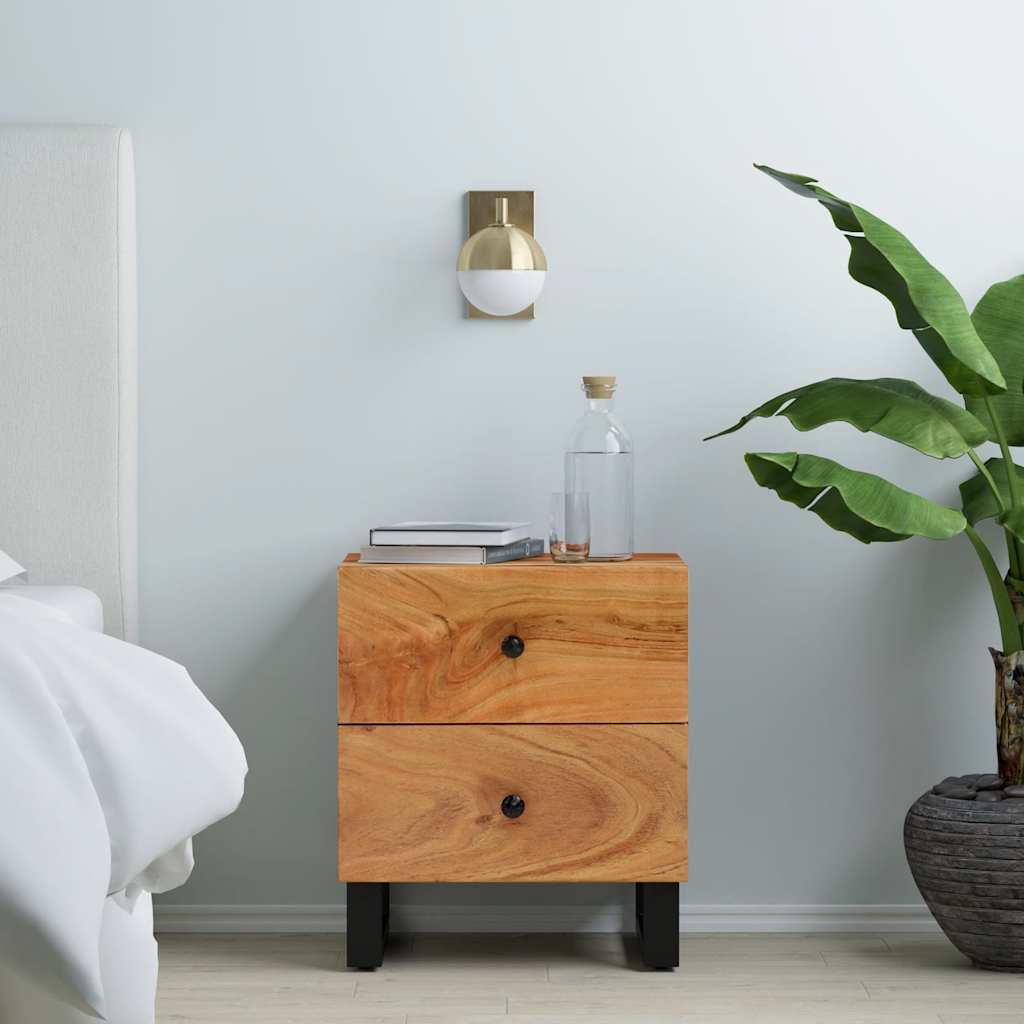 Nattbord 2 stk 40x33x46 cm heltre akasie