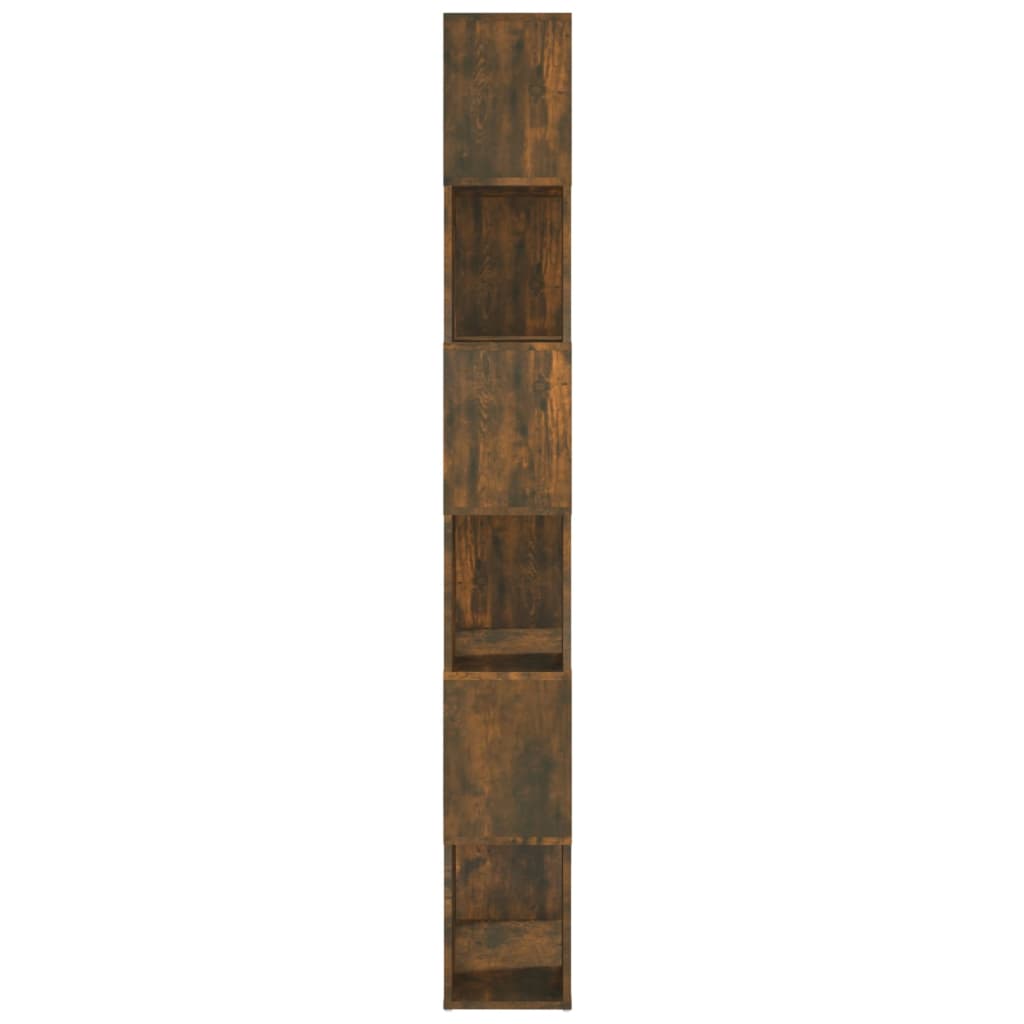 Bokhylle/romdeler røkt eik 60x24x186 cm