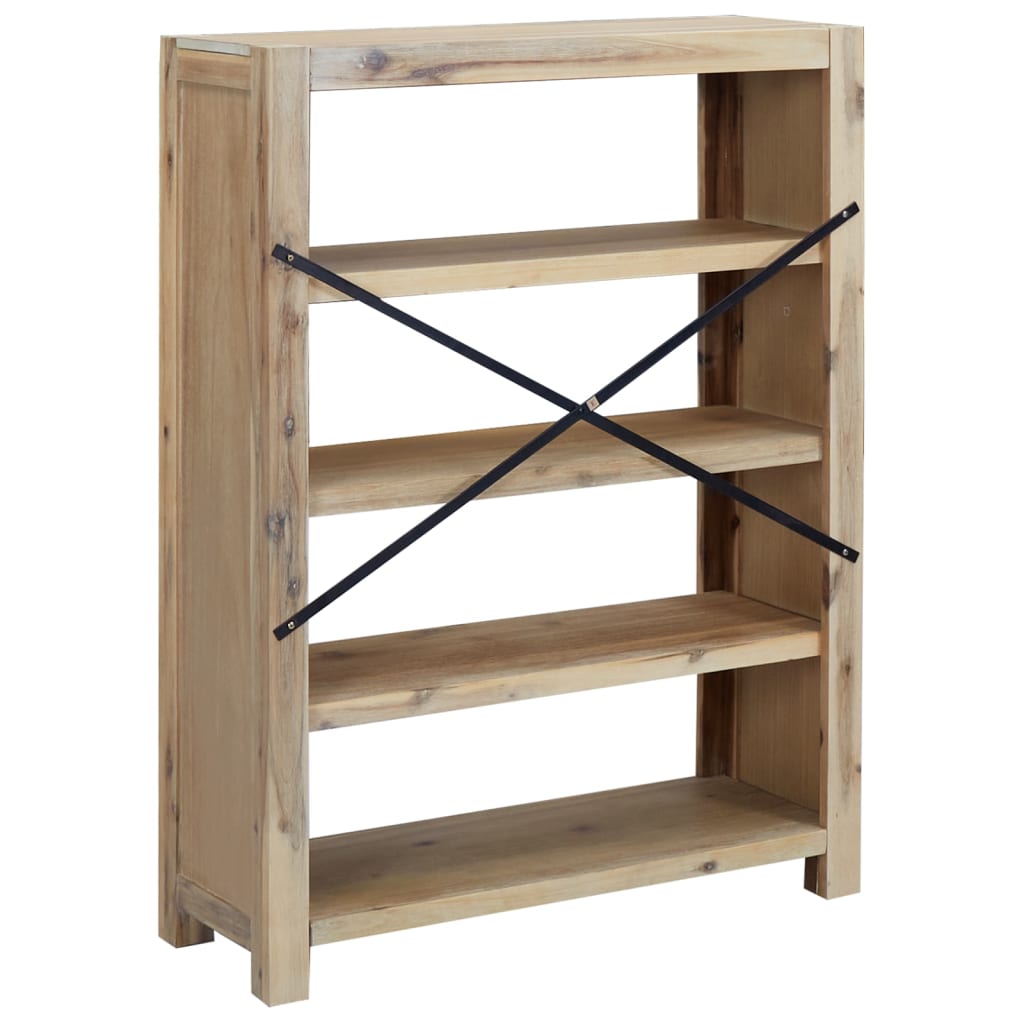 Bokhylle 4 etasjer 80x30x110 cm heltre akasie