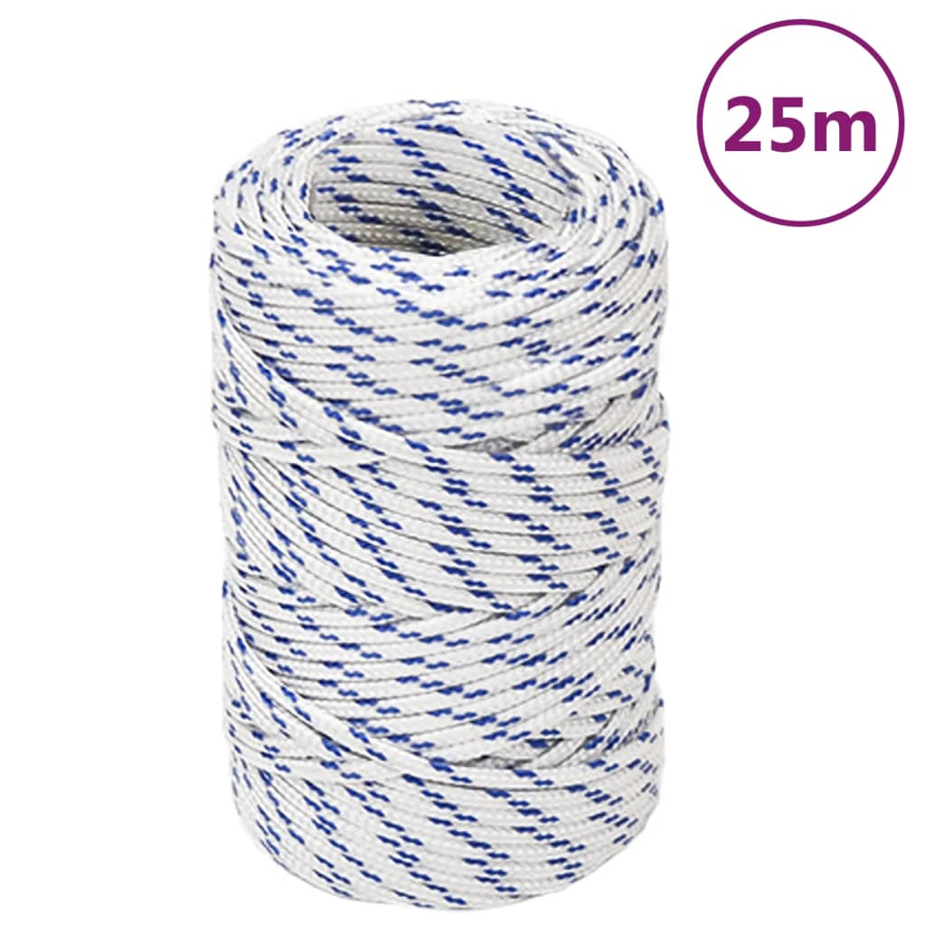 Båttau hvit 2 mm 25 m polypropylen