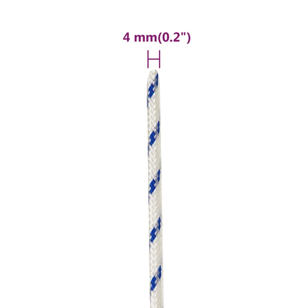 Båttau hvit 4 mm 500 m polypropylen