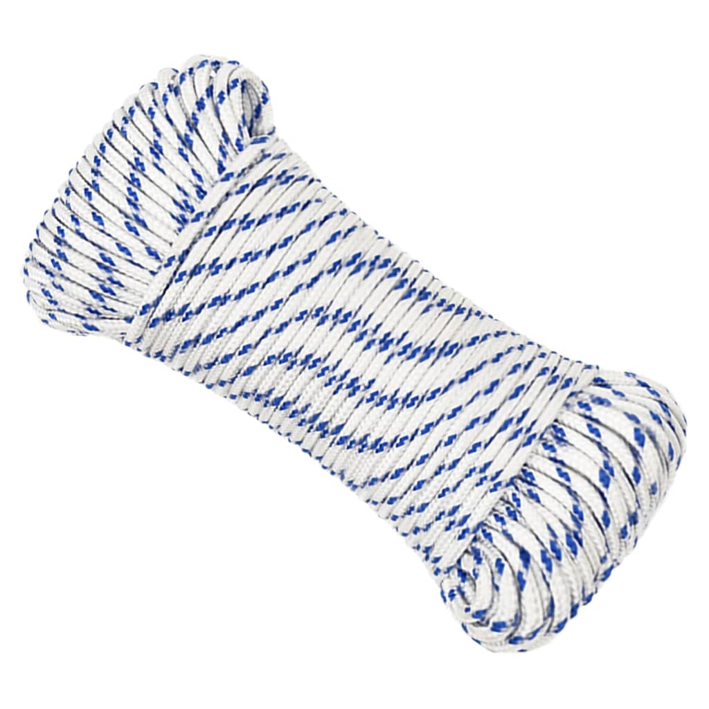 Båttau hvit 5 mm 100 m polypropylen
