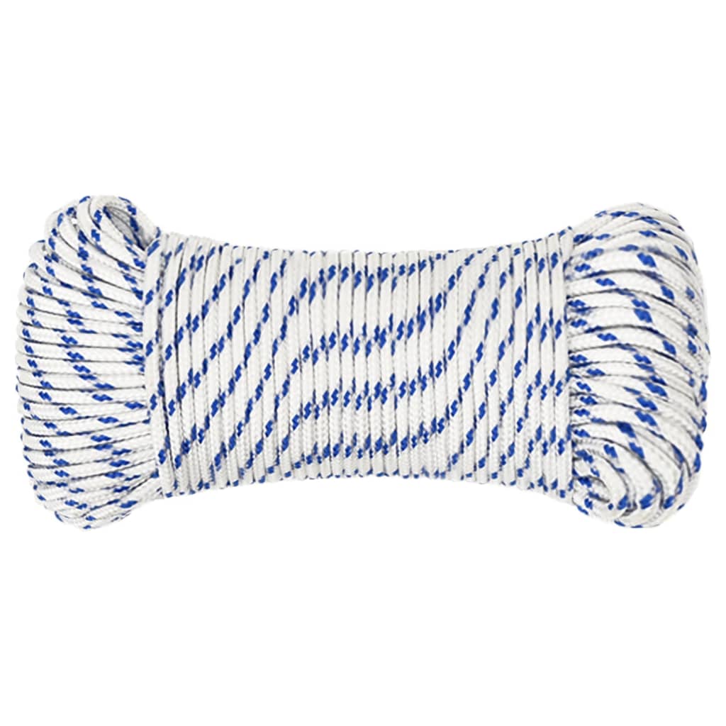 Båttau hvit 5 mm 100 m polypropylen