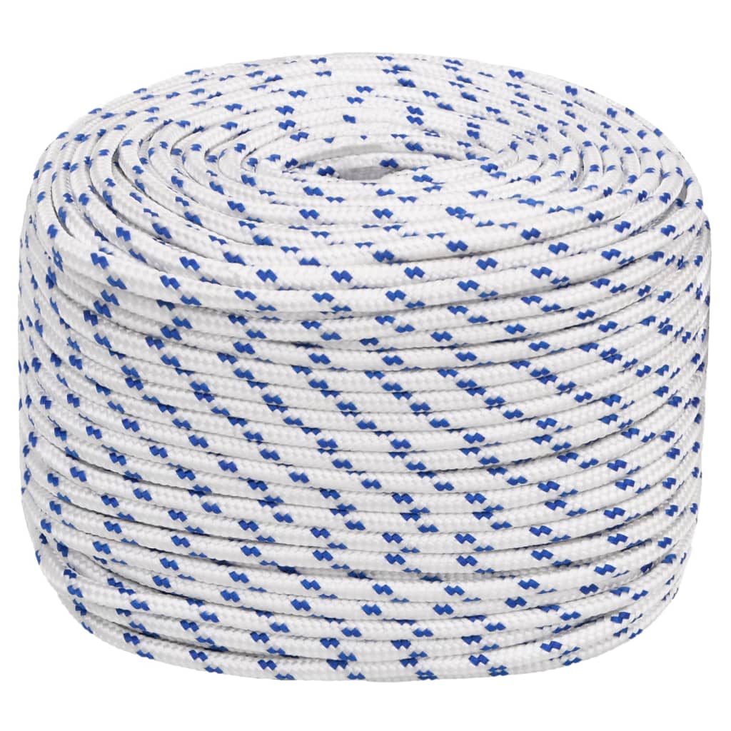 Båttau hvit 8 mm 250 m polypropylen