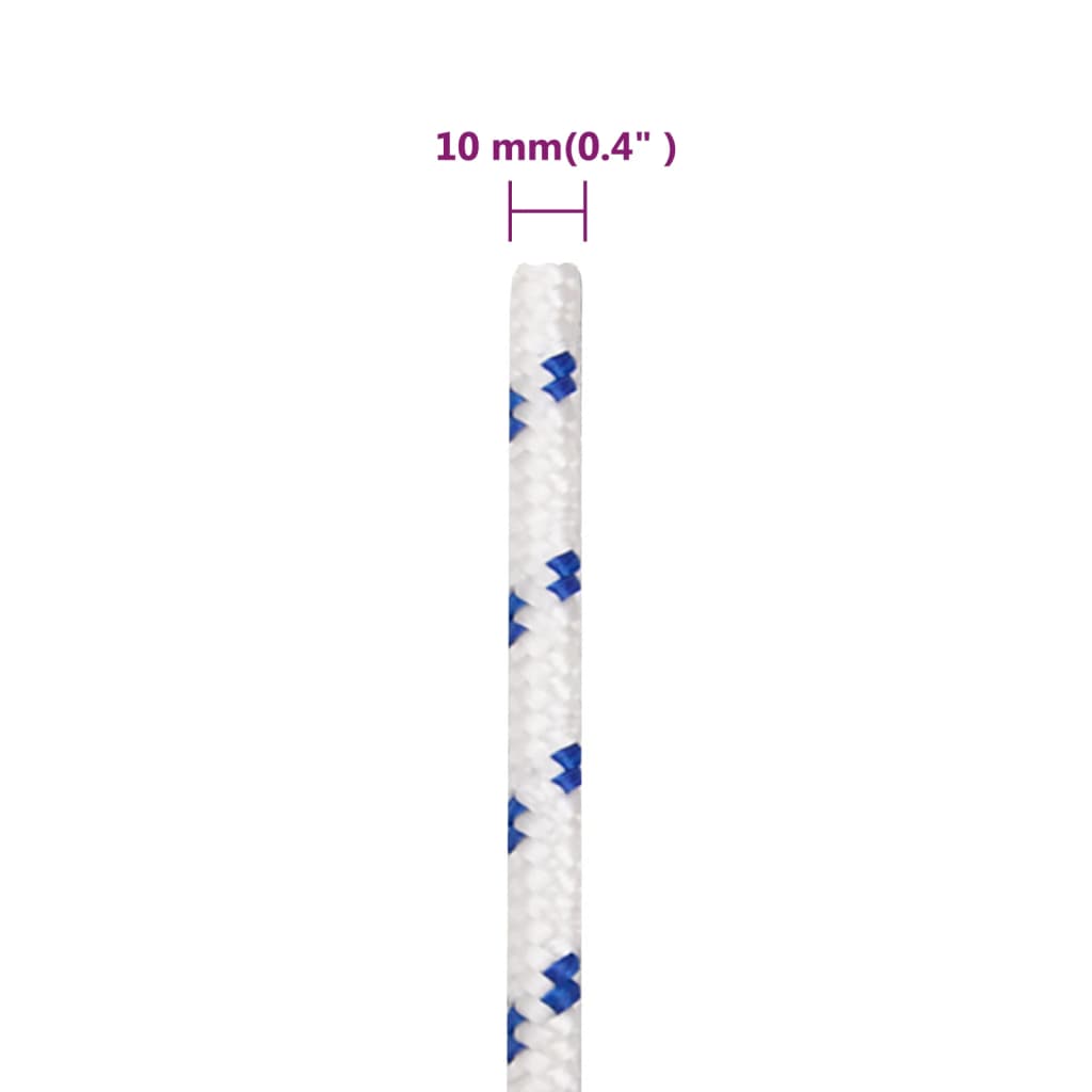 Båttau hvit 10 mm 25 m polypropylen