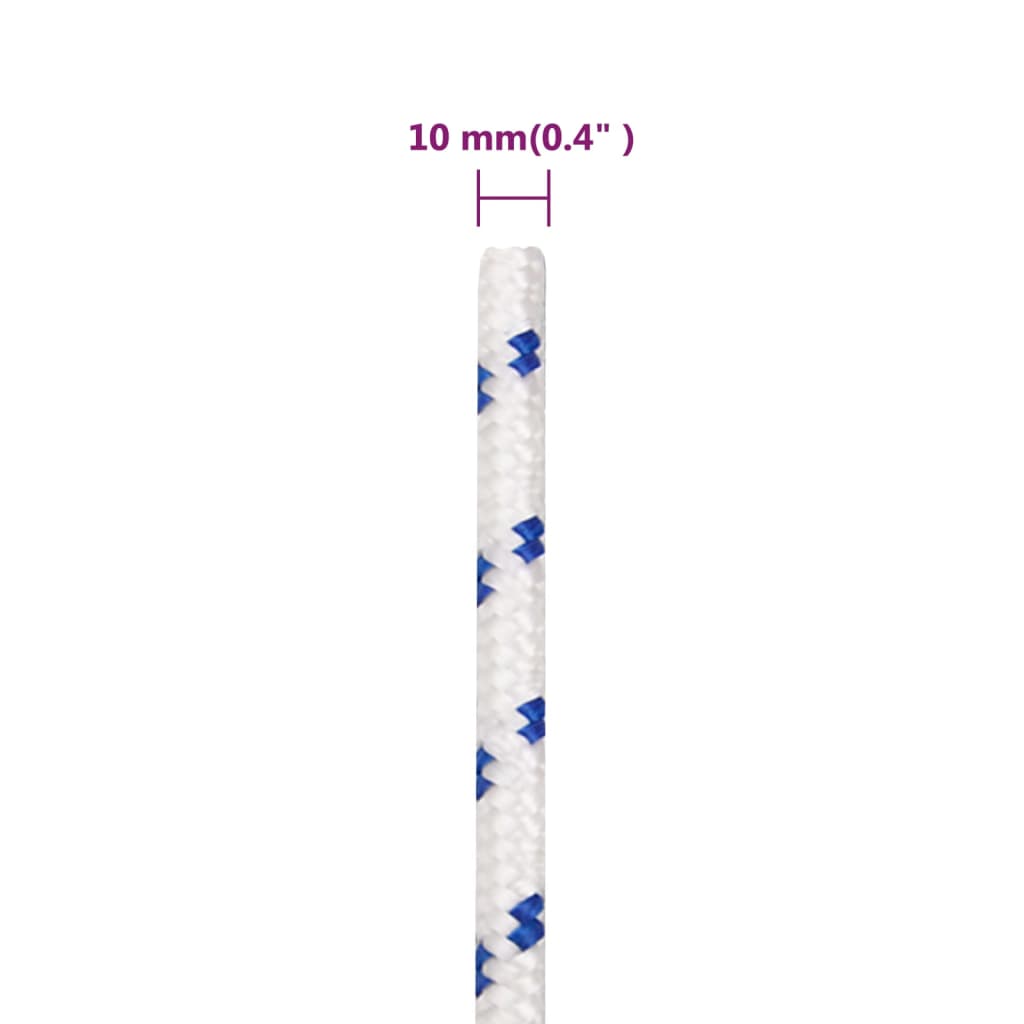 Båttau hvit 10 mm 100 m polypropylen