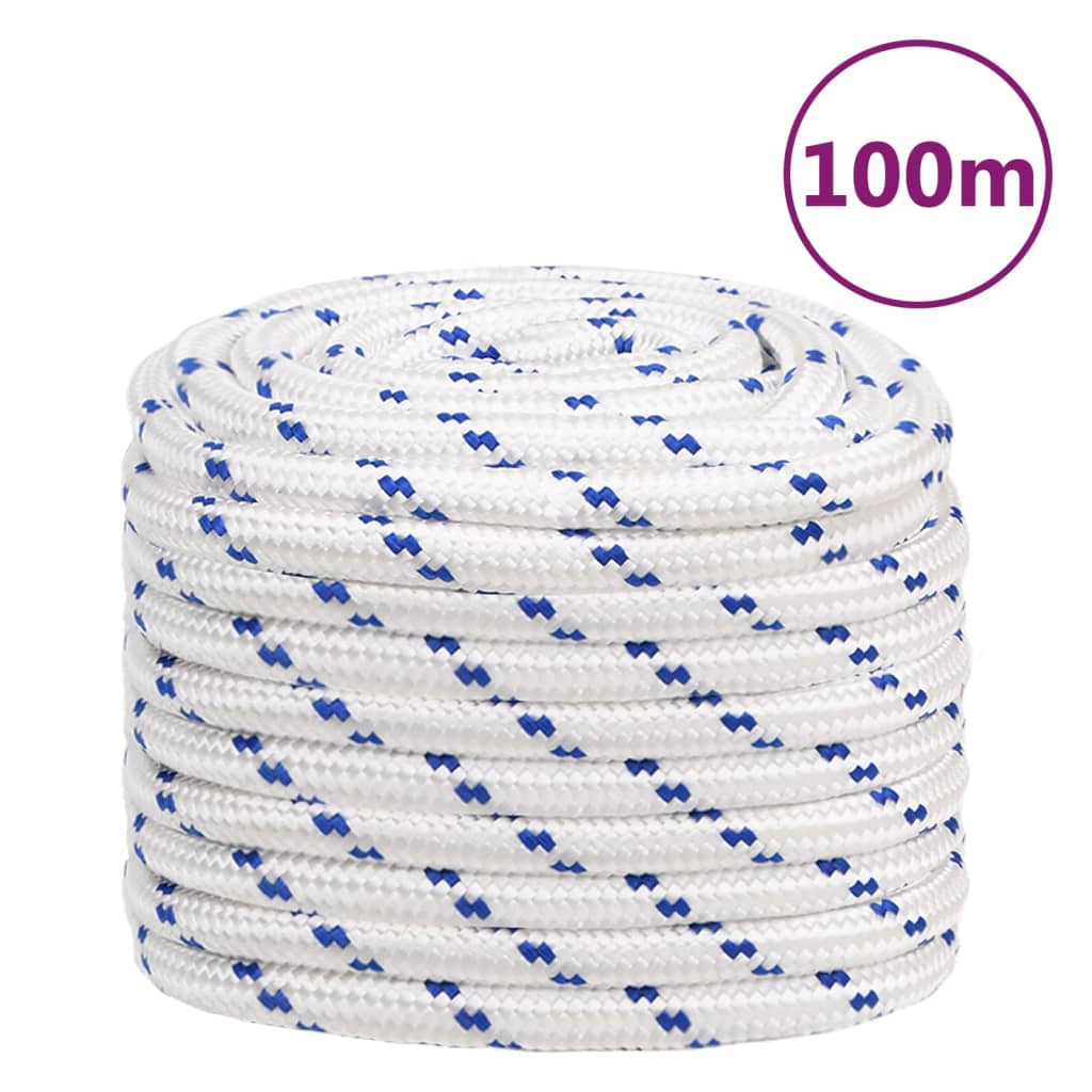 Båttau hvit 20 mm 100 m polypropylen