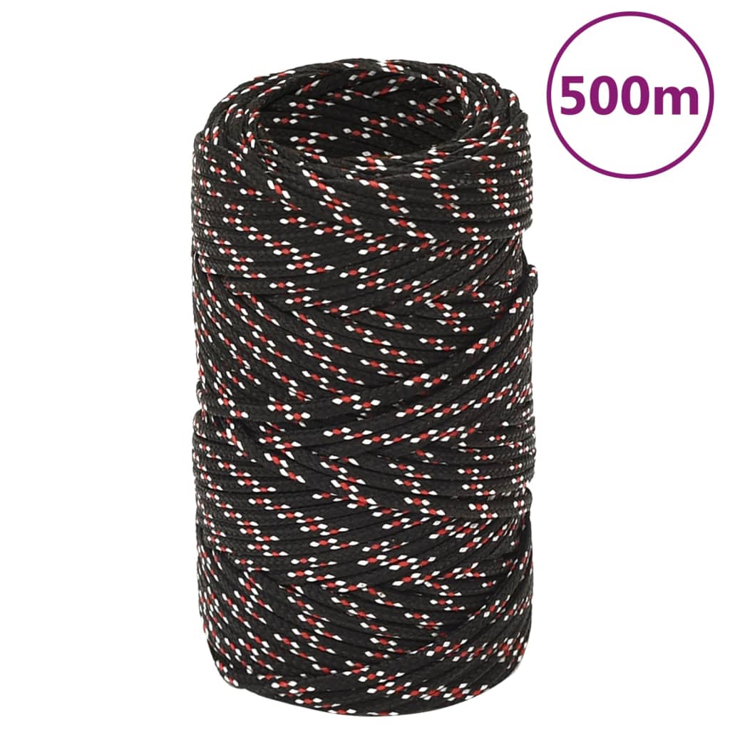Båttau svart 2 mm 500 m polypropylen