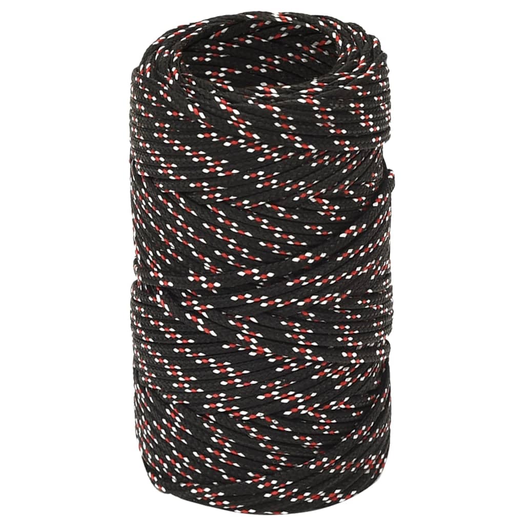 Båttau svart 2 mm 500 m polypropylen
