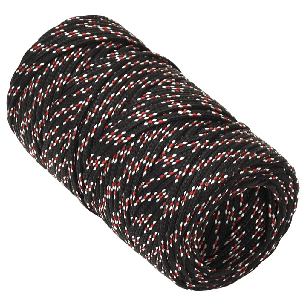 Båttau svart 2 mm 500 m polypropylen