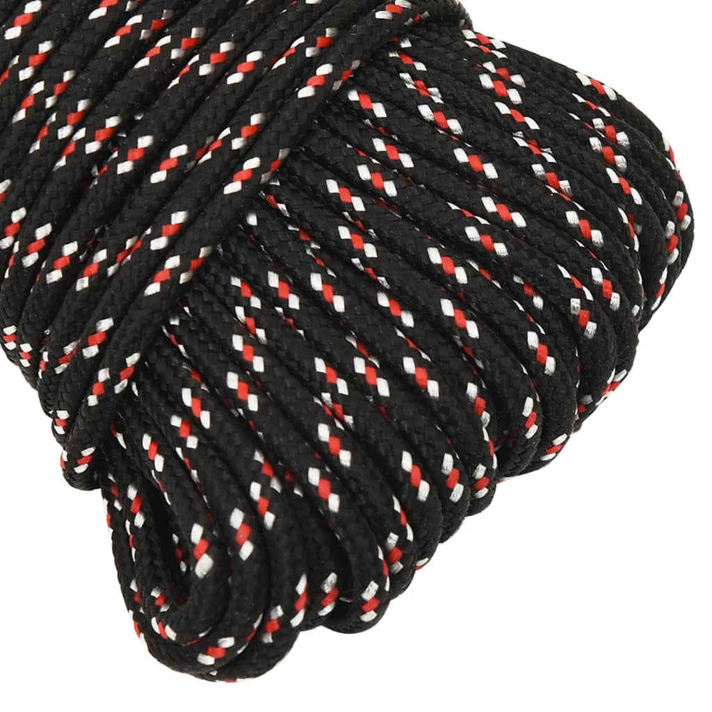 Båttau svart 4 mm 25 m polypropylen
