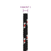 Båttau svart 4 mm 25 m polypropylen