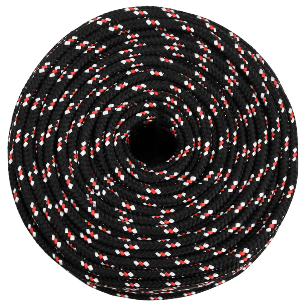 Båttau svart 8 mm 50 m polypropylen