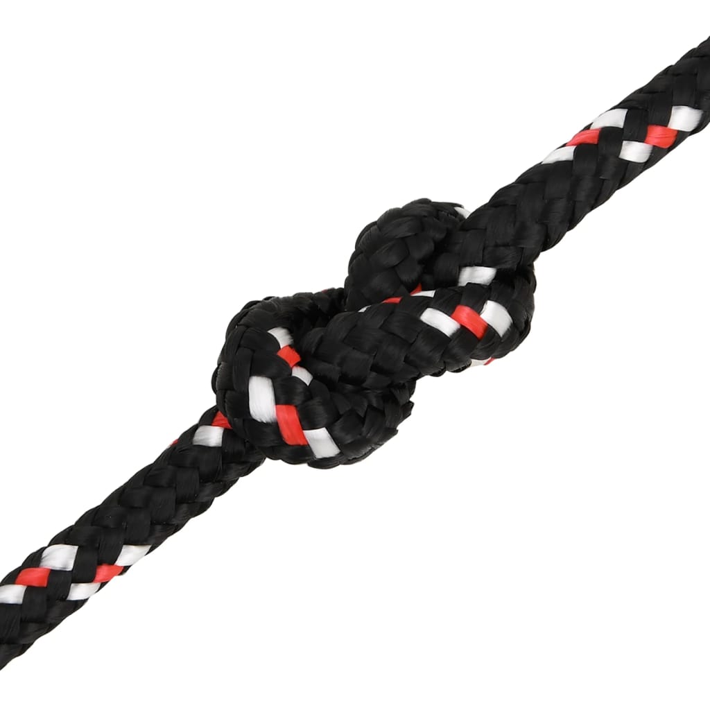 Båttau svart 8 mm 50 m polypropylen