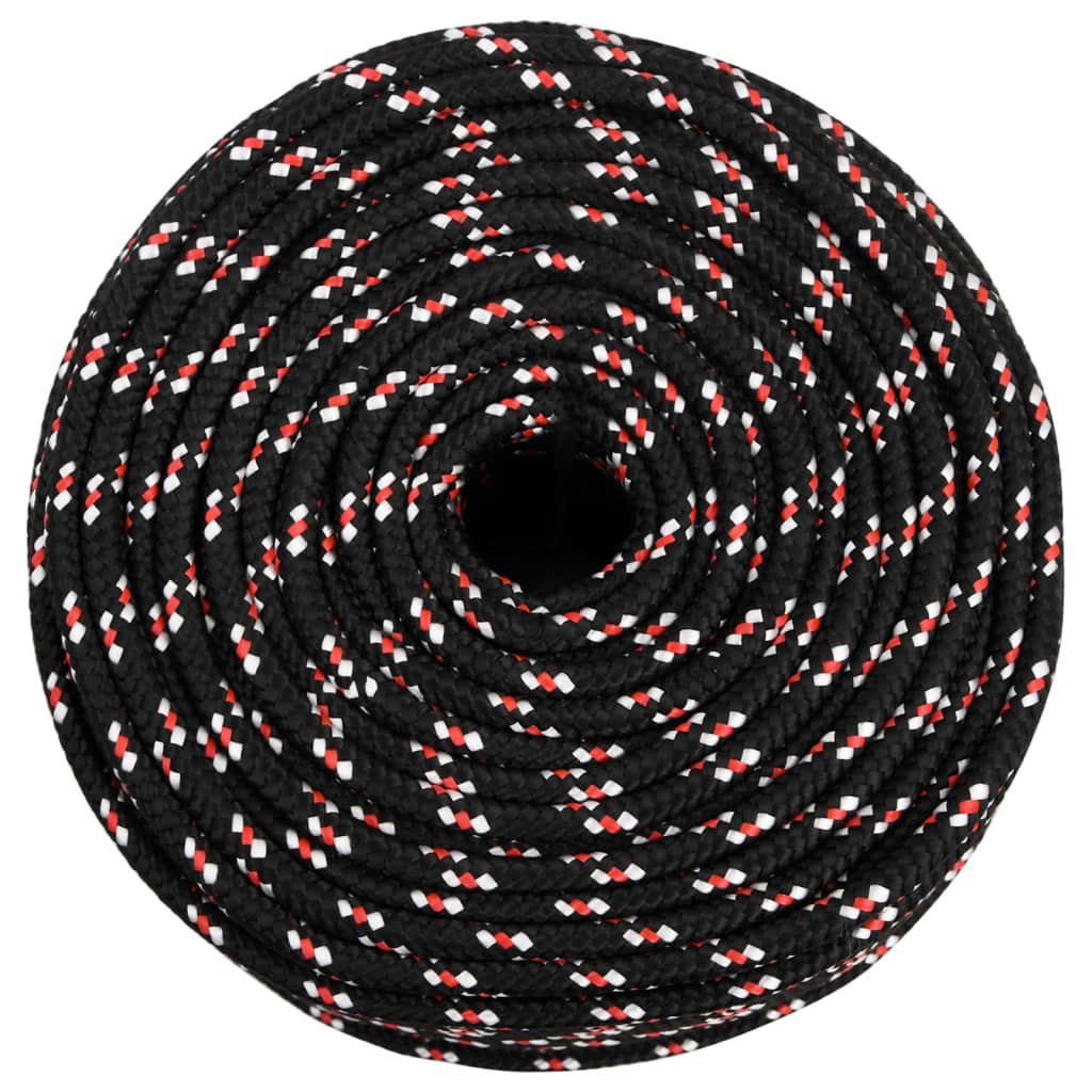 Båttau svart 8 mm 250 m polypropylen