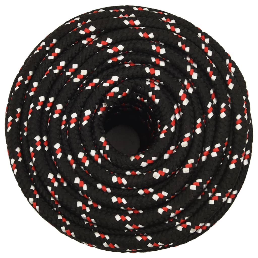 Båttau svart 18 mm 25 m polypropylen