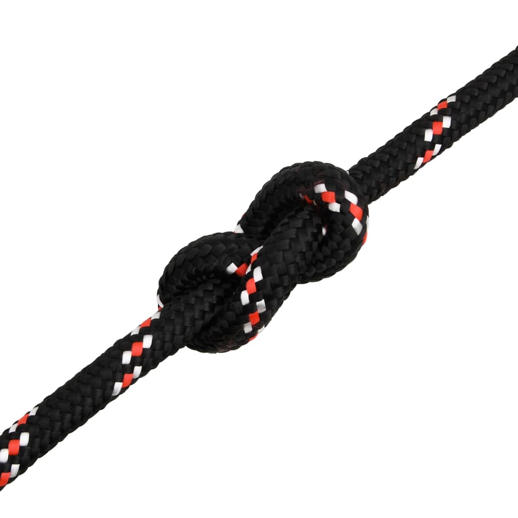 Båttau svart 18 mm 25 m polypropylen