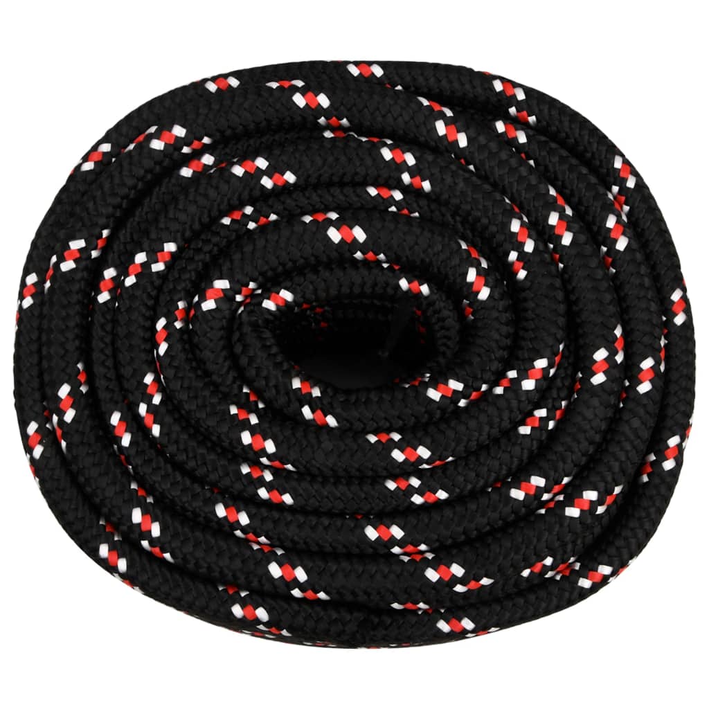 Båttau svart 20 mm 25 m polypropylen