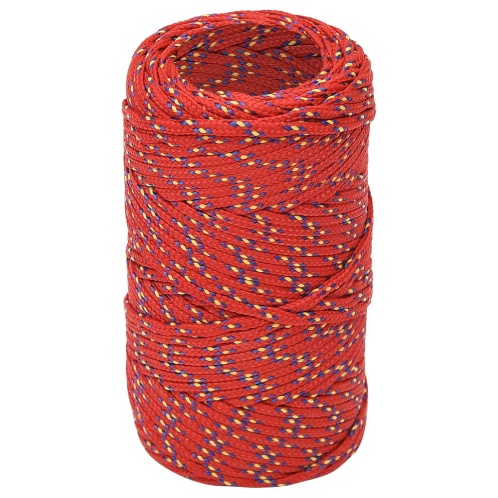 Båttau rød 2 mm 500 m polypropylen