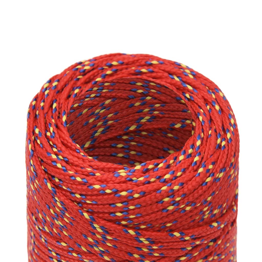 Båttau rød 2 mm 500 m polypropylen