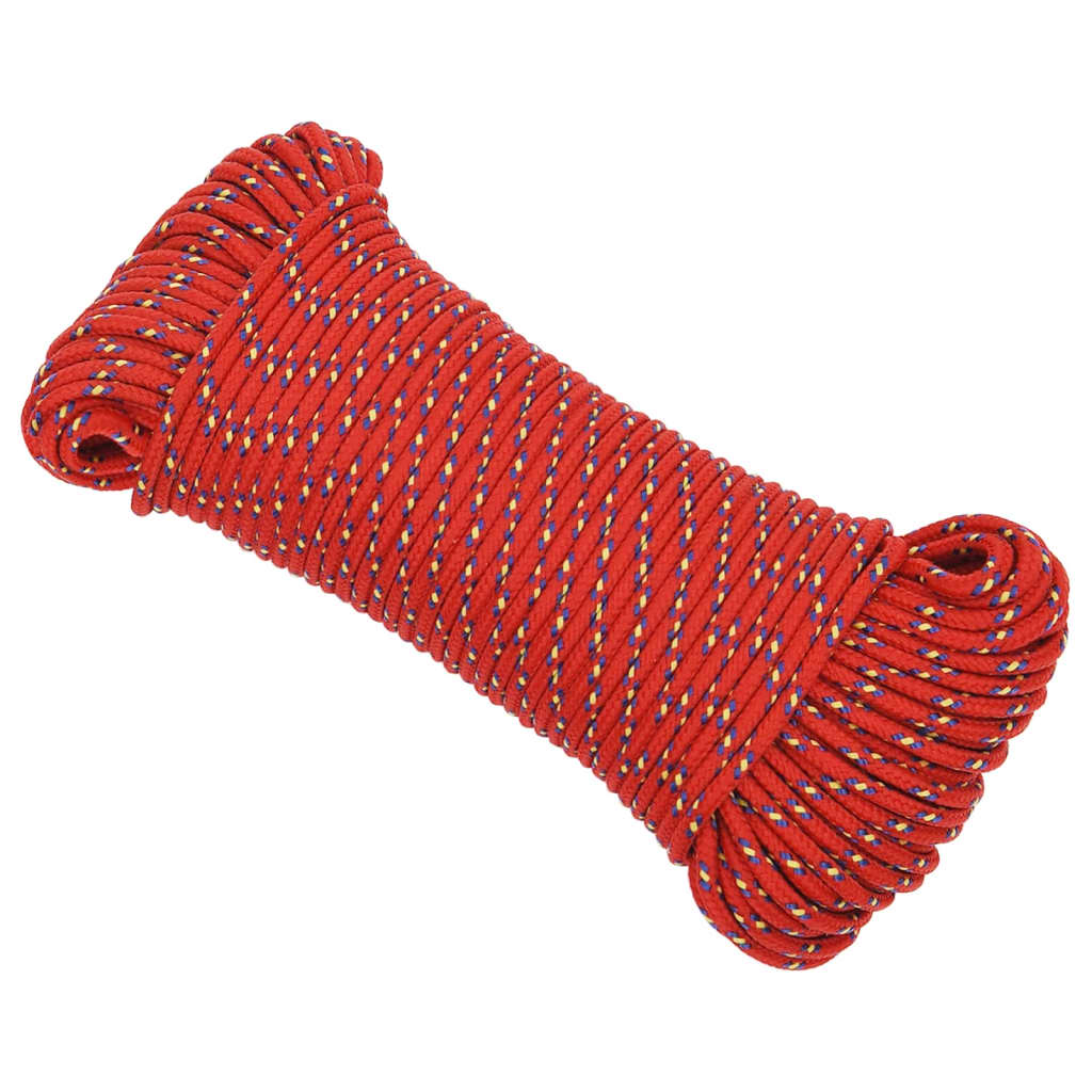 Båttau rød 3 mm 25 m polypropylen