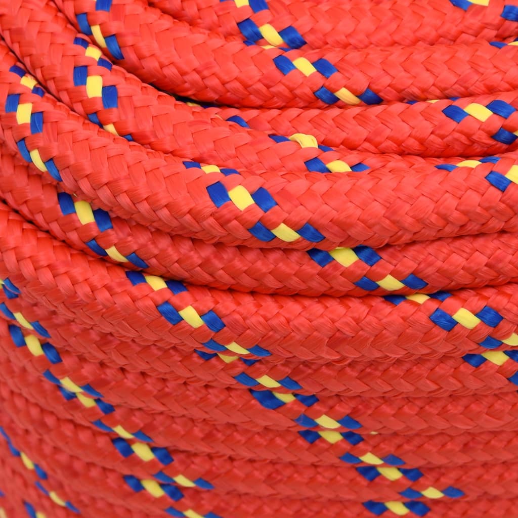 Båttau rød 16 mm 25 m polypropylen
