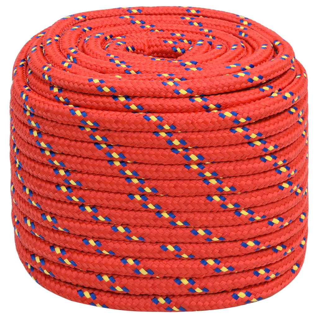 Båttau rød 16 mm 100 m polypropylen