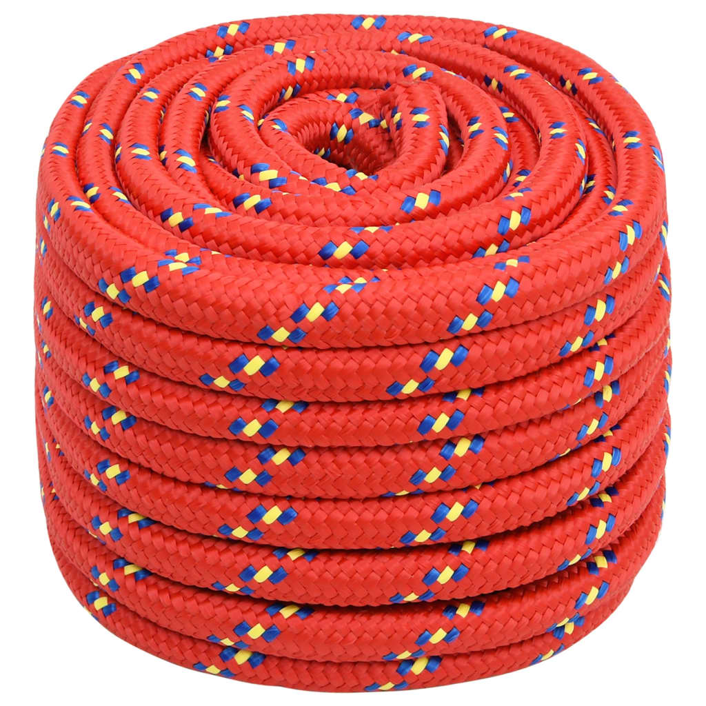 Båttau rød 20 mm 100 m polypropylen