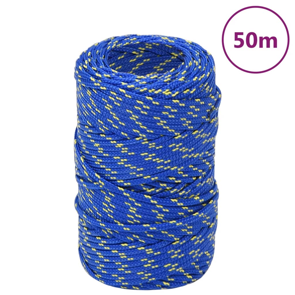 Båttau blå 2 mm 50 m polypropylen