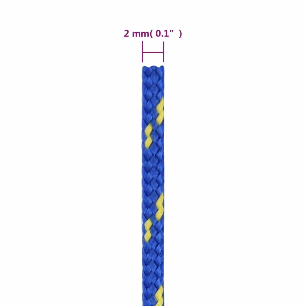 Båttau blå 2 mm 50 m polypropylen