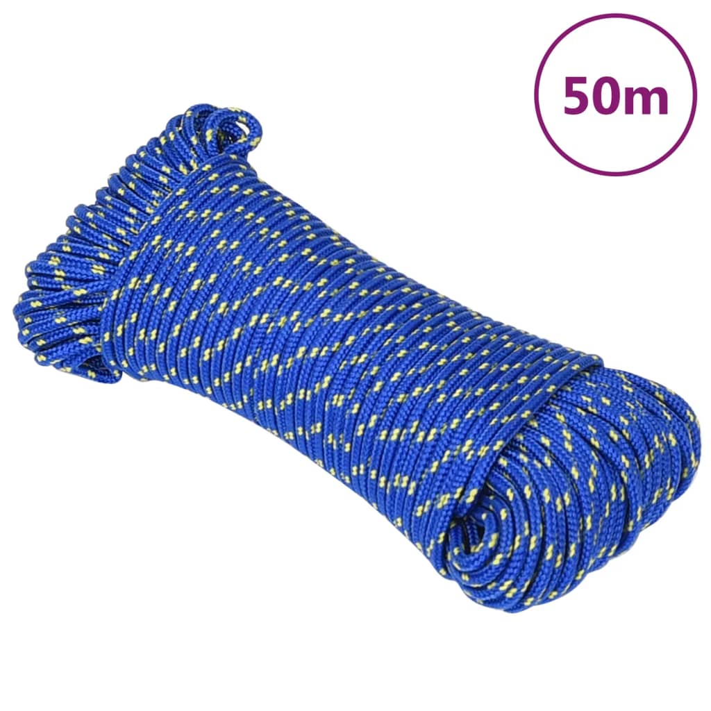 Båttau blå 4 mm 50 m polypropylen